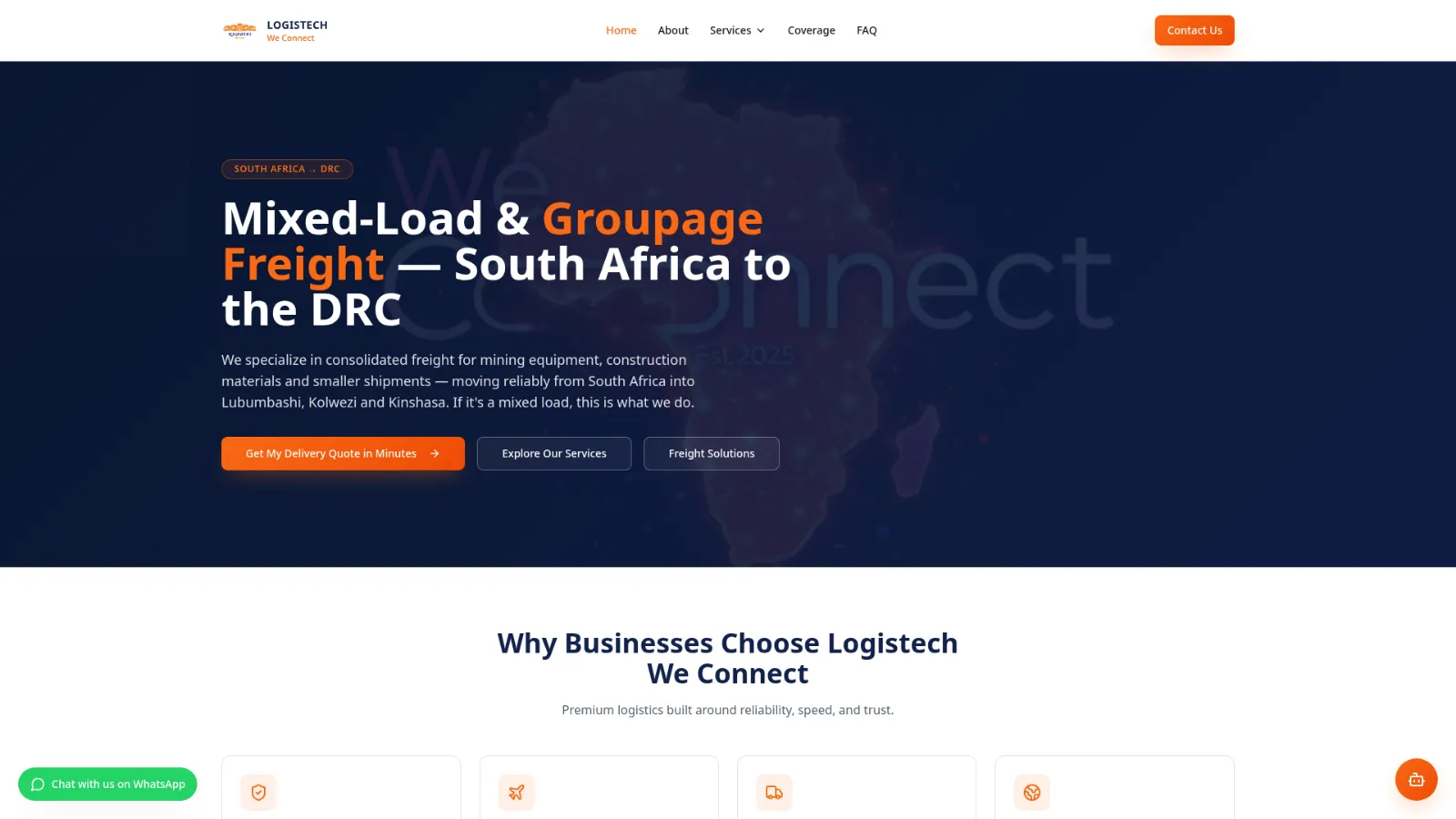 Logistech WeConnect home page